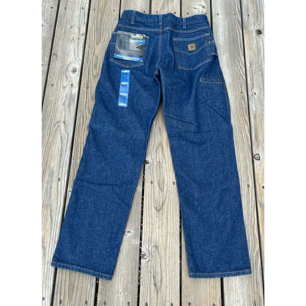 NWT! Carhartt Men's 34X32 Relaxed Fit Prewash Work Jean Straight Leg B234 PRW